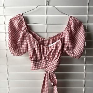 Altard state pink tie back top